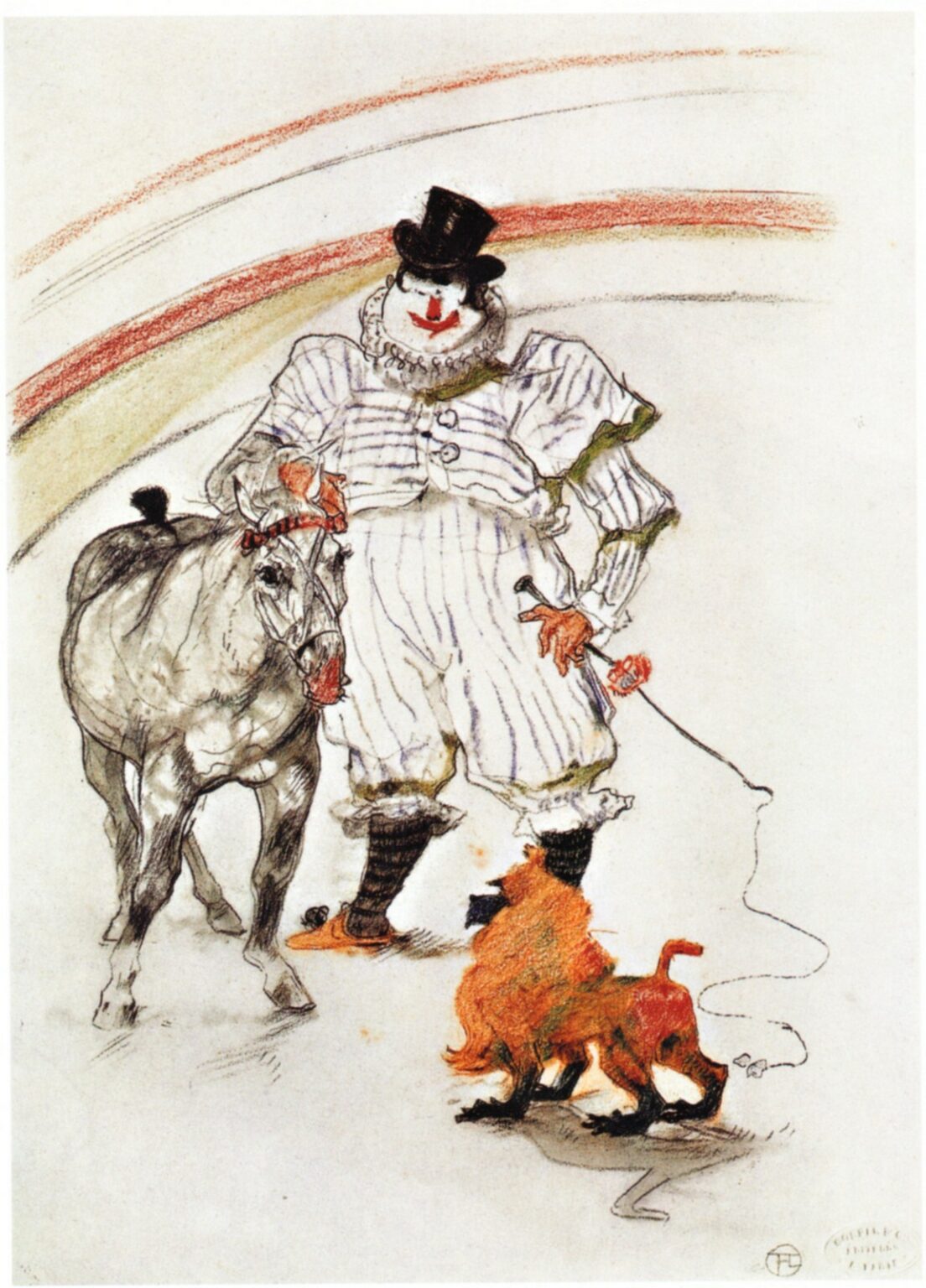 Toulouse-Lautrec En el circo: caballo y mono amaestrados (1899)