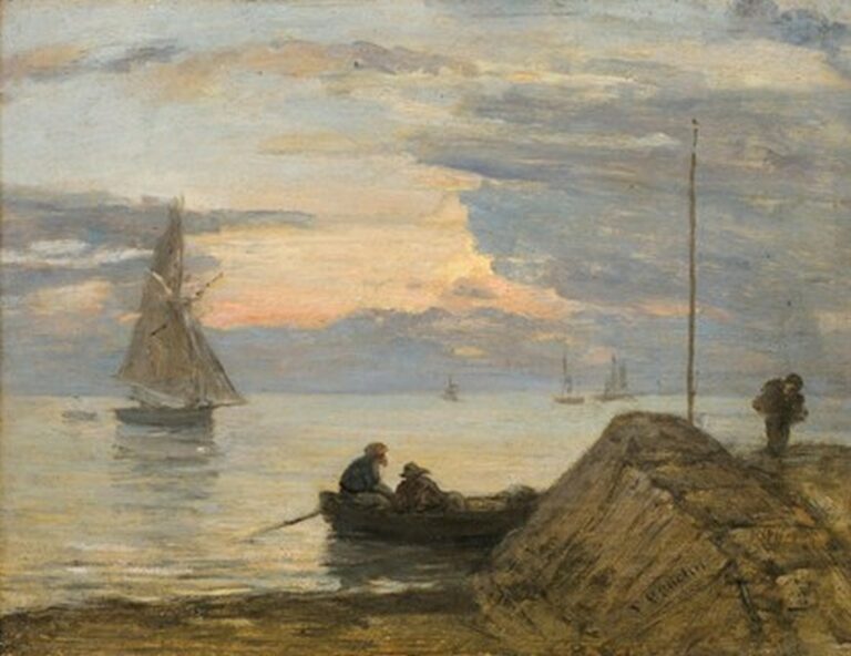 Boudin Environs D'Honfleur. Rivage. Soleil Couchant (1853)