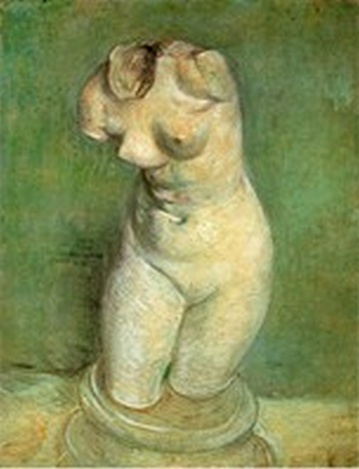 Van Gogh Estatuilla de yeso representando un busto de mujer de cara (1886)
