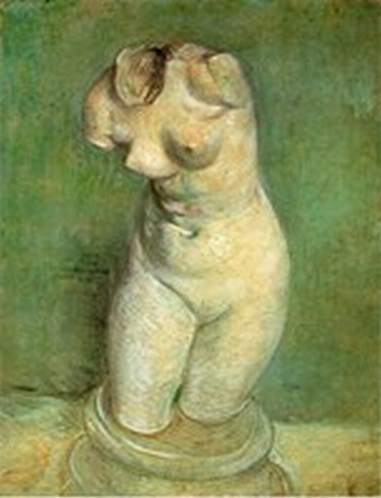 Van Gogh Estatuilla de yeso representando un busto de mujer de cara (1886)