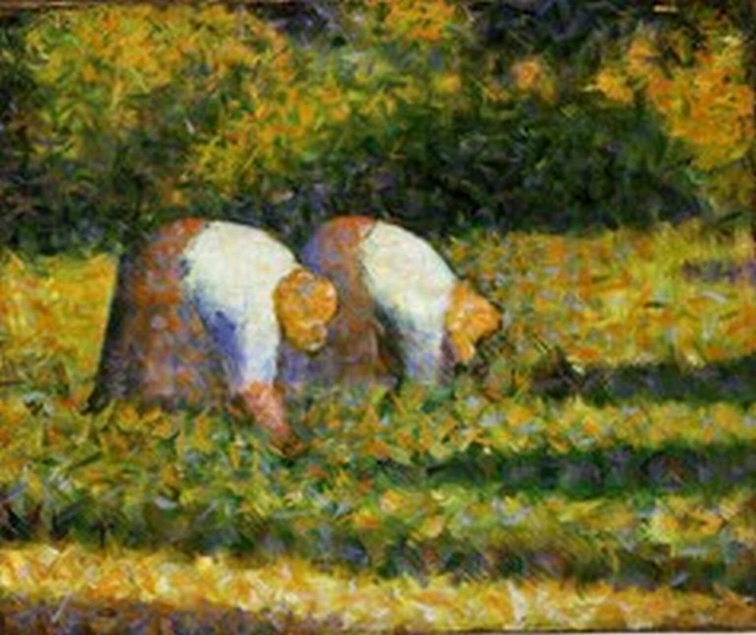 Seurat Farm women at work (1883)