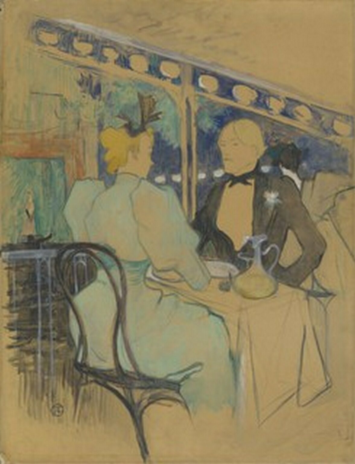 Toulouse-Lautrec Fashionable People at Les Ambassadeurs (Aux Ambassadeurs: Gens Chic, 1893)