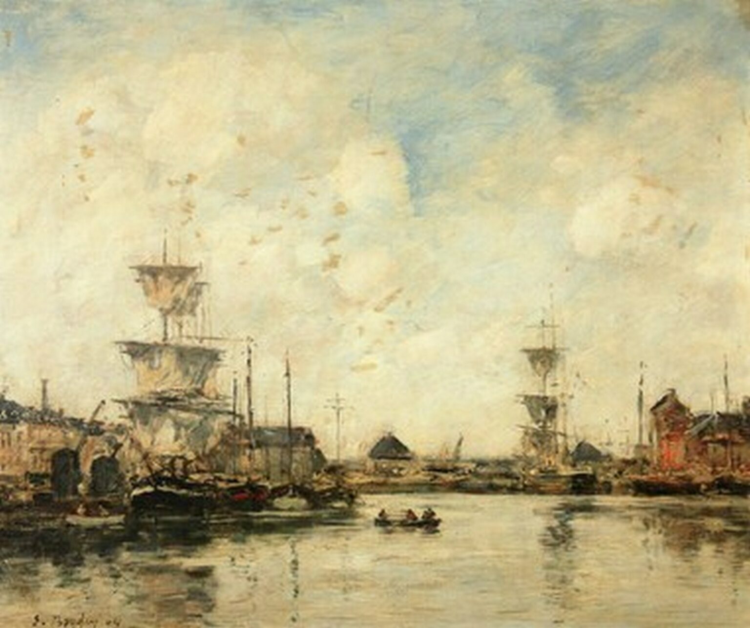 Boudin Fécamp. Le Bassin (1894)