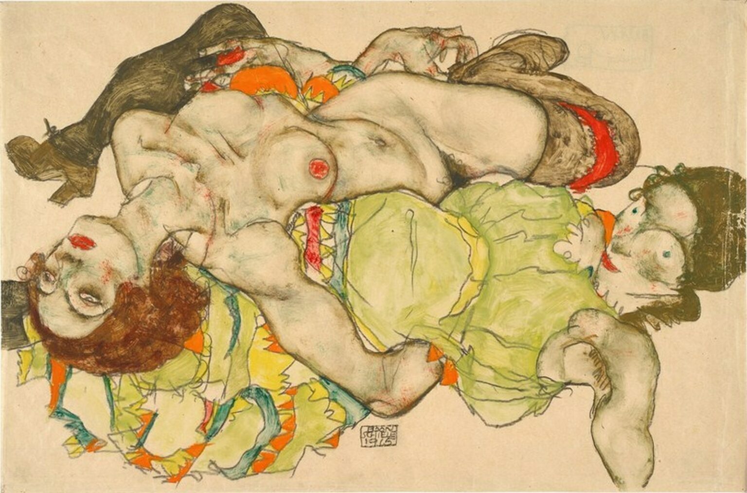 Schiele Female Lovers (1915)