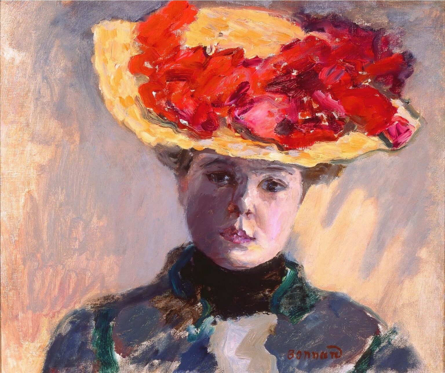 Bonnard Femme au Chapeau Rouge (1903)