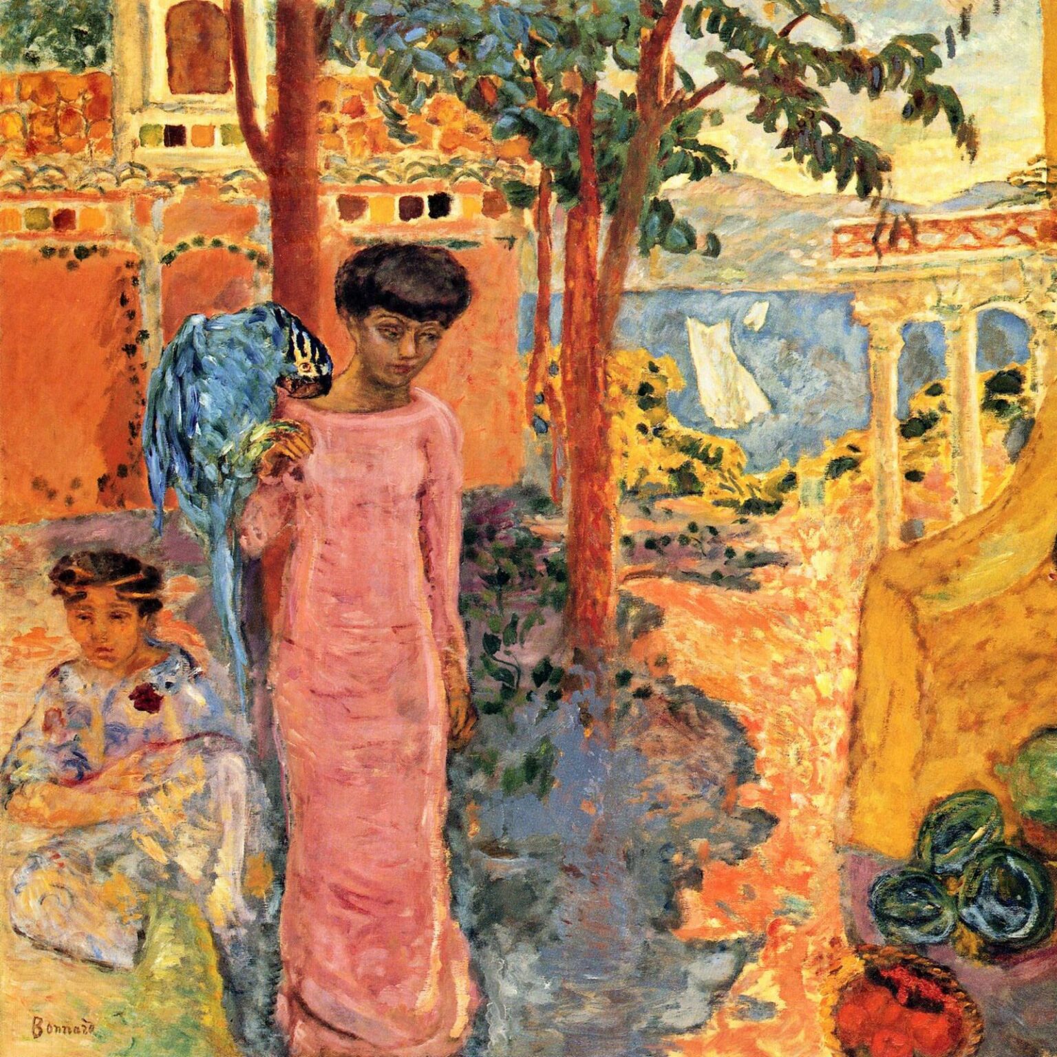 Bonnard Femme au perroquet (1910)