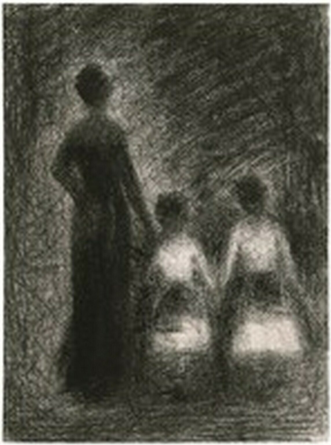 Seurat Femme avec deux fillettes (1882-84)