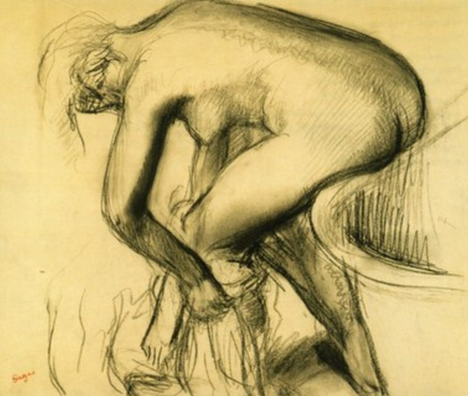 Degas Femme s'essuyant (c. 1900)
