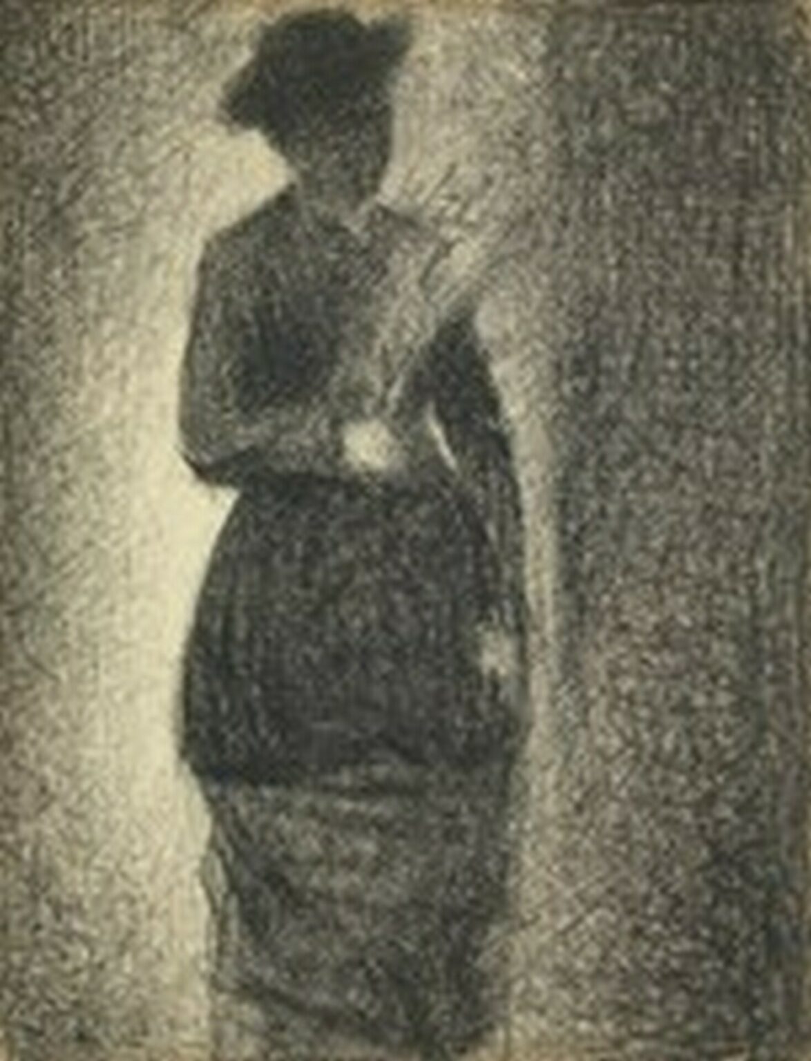 Seurat Femme tenant un bouquet