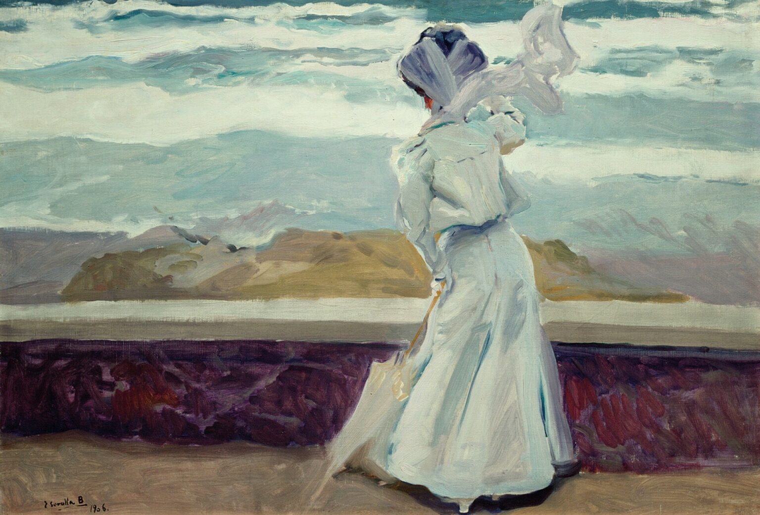 Sorolla Figura de blanco, Biarritz (1906)