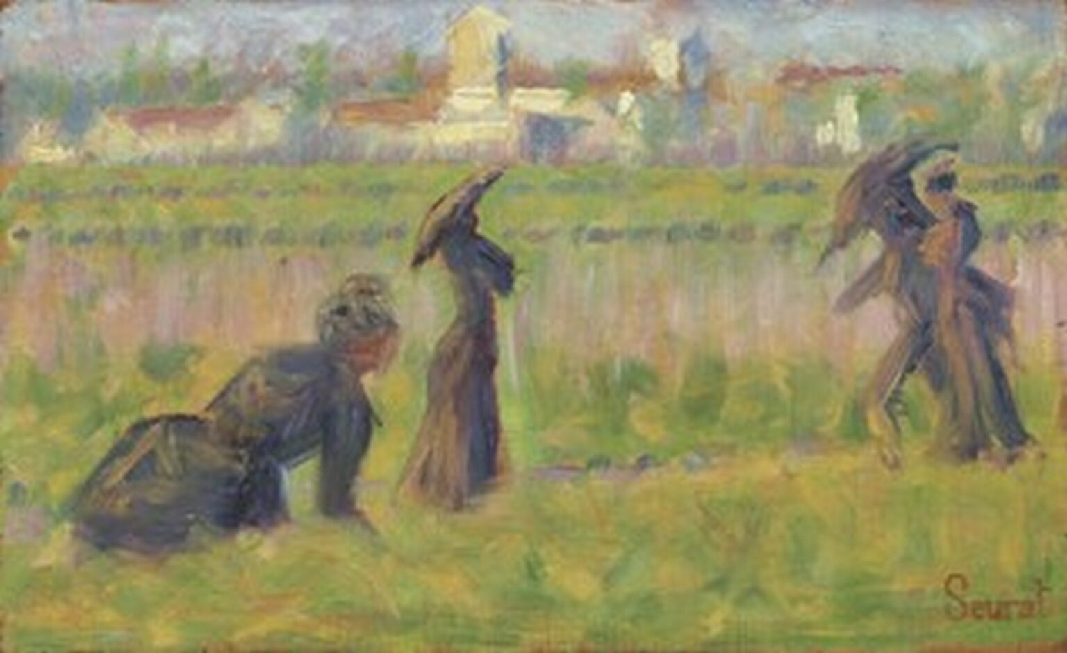 Seurat Figures in a Landscape (c. 1883)