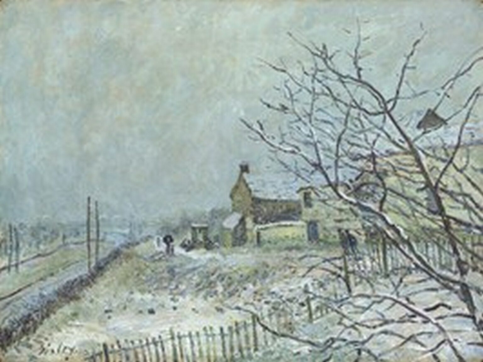 Sisley First Snow at Veneux-Nadon (1878)