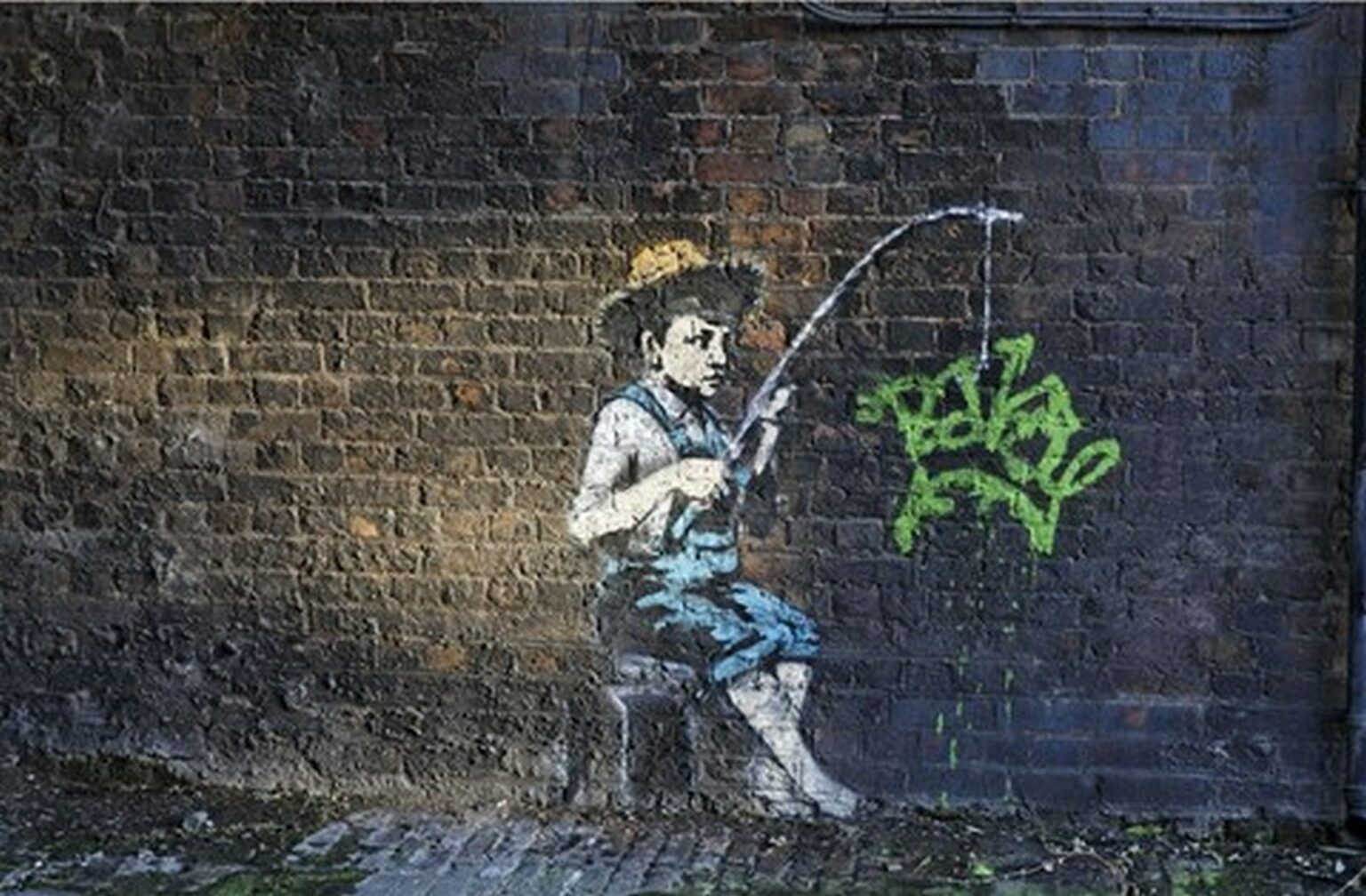 Banksy Fishing boy