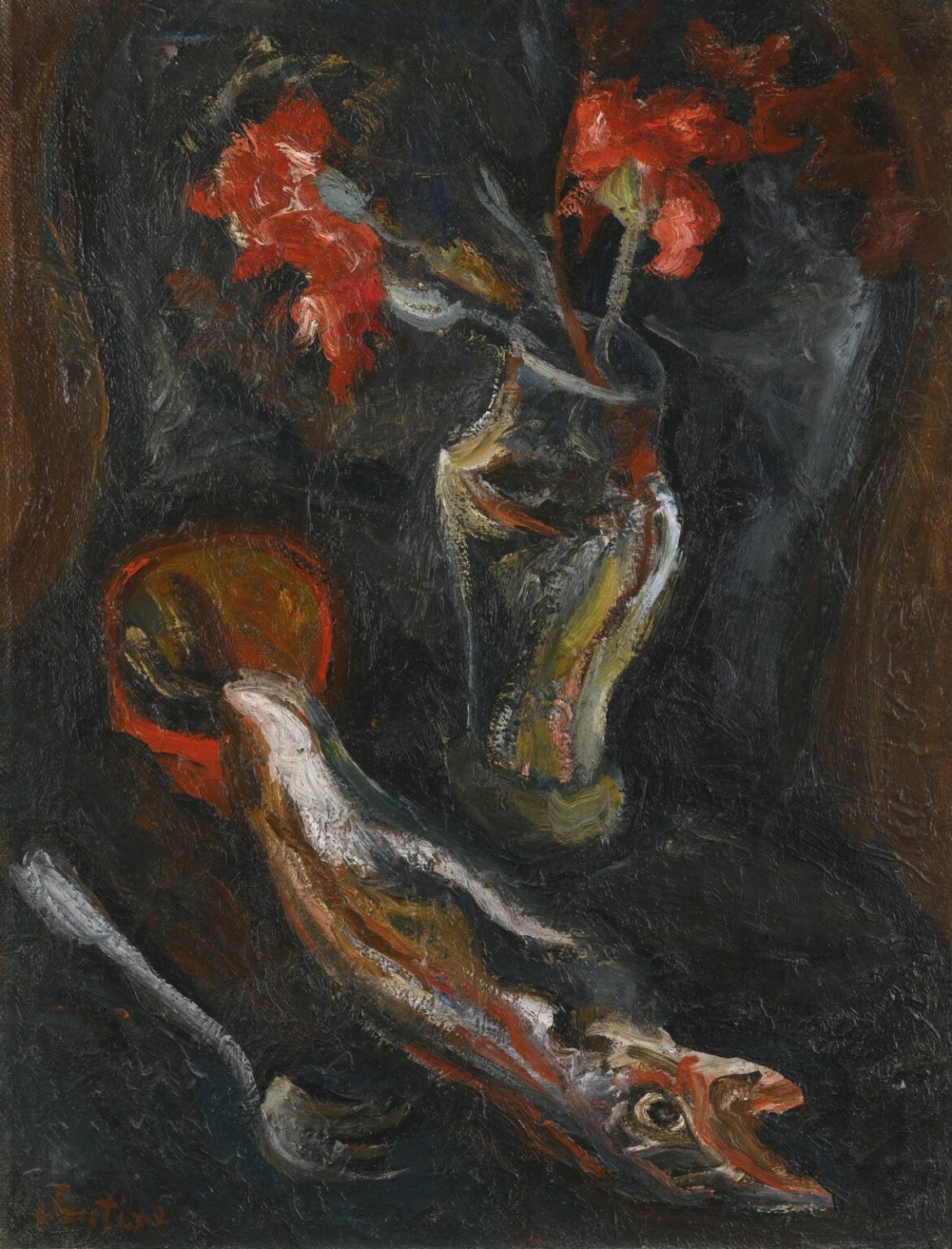 Soutine Fleurs et poisson (1919)