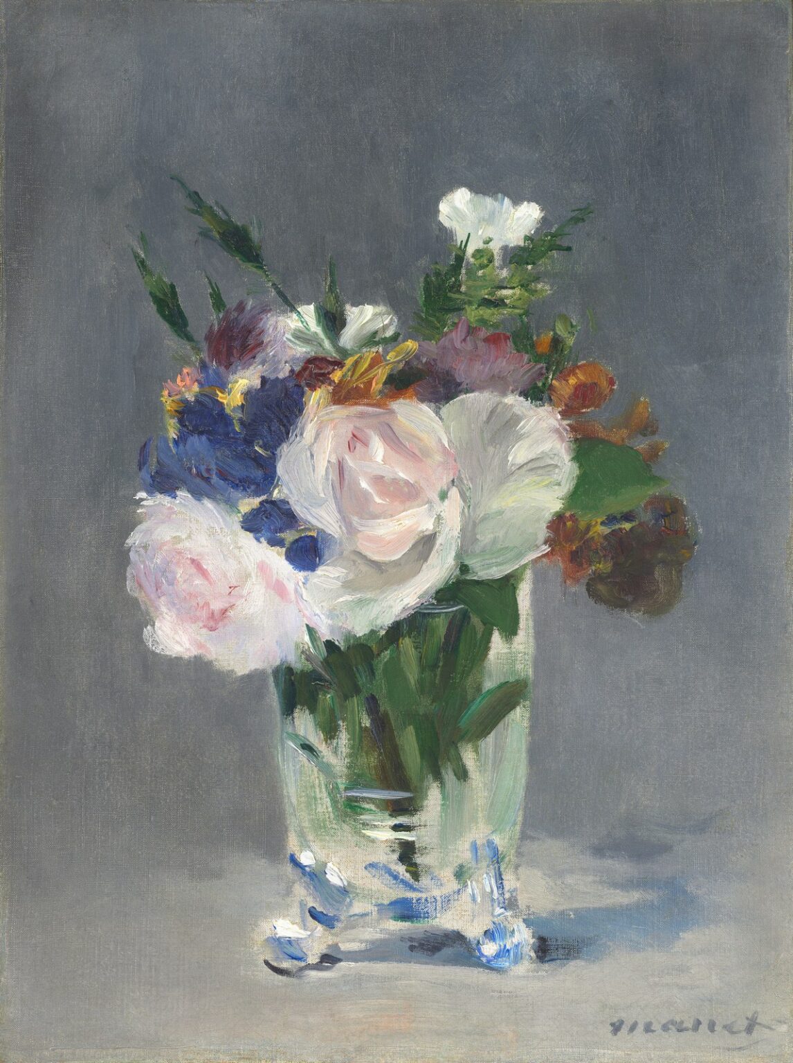 Manet Flowers in a Crystal Vase (c. 1882)