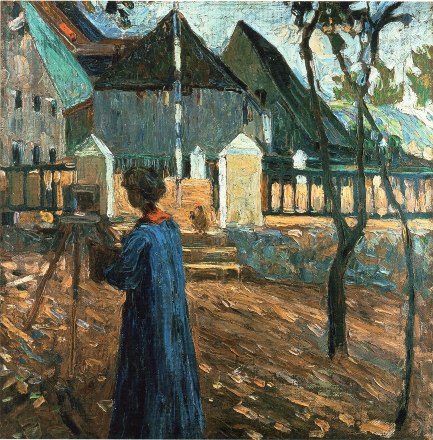 Kandinsky Gabriele Münter pintando en Kallmünz (1903)