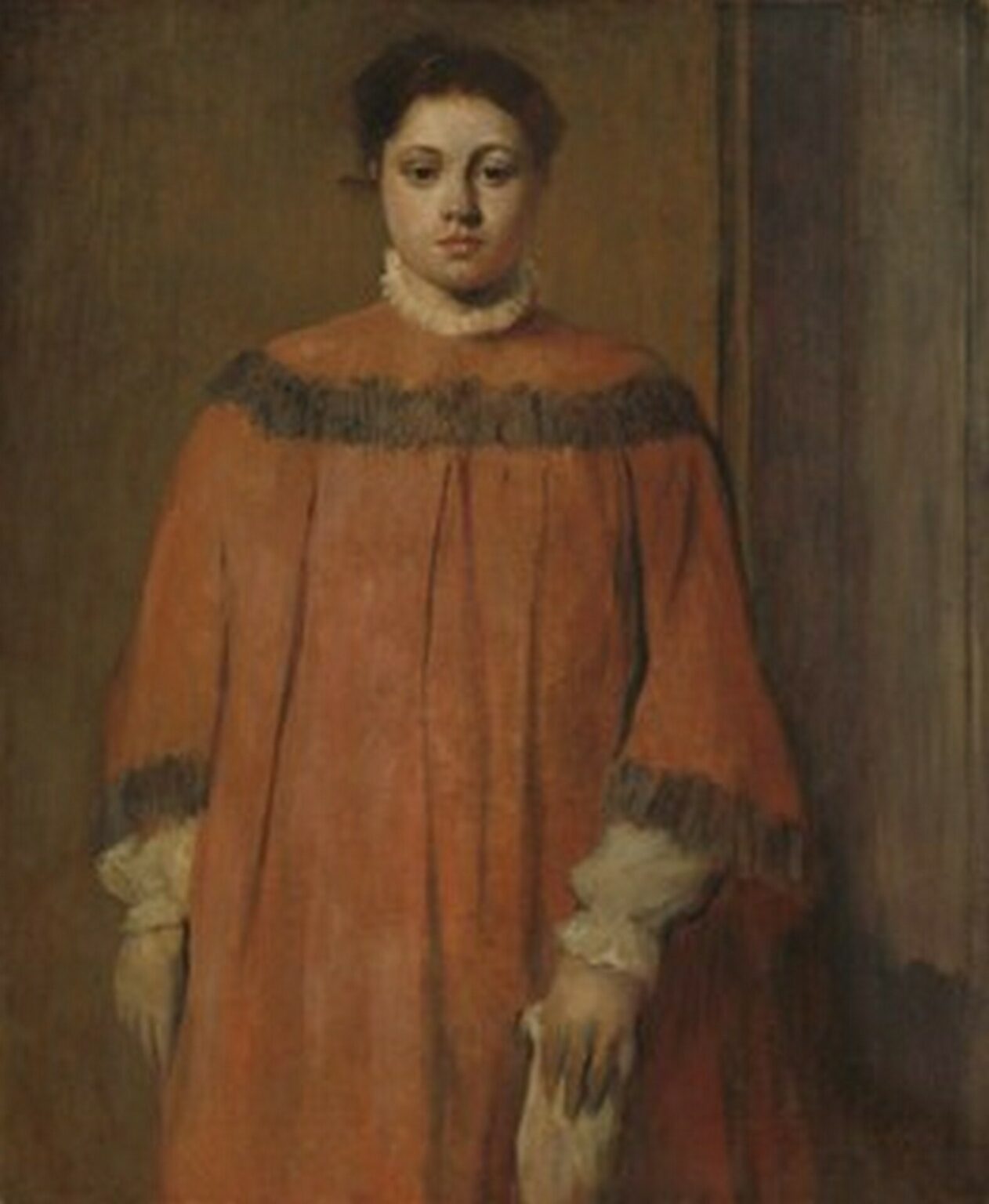 Degas Girl in Red (c. 1866)