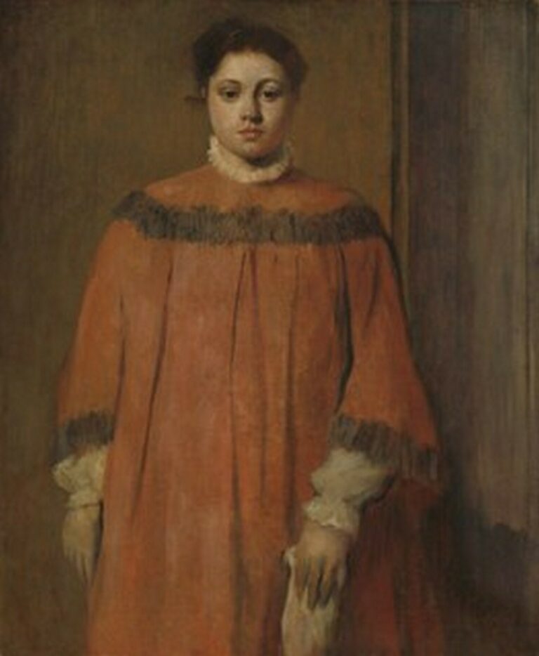 Degas Girl in Red (c. 1866)