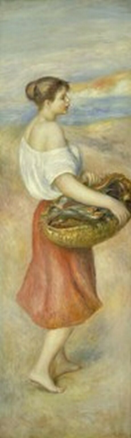 Renoir Girl with a Basket of Fish (c. 1889)