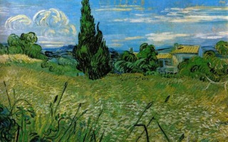 Van Gogh Green Wheat Field with Cypress (1889)
