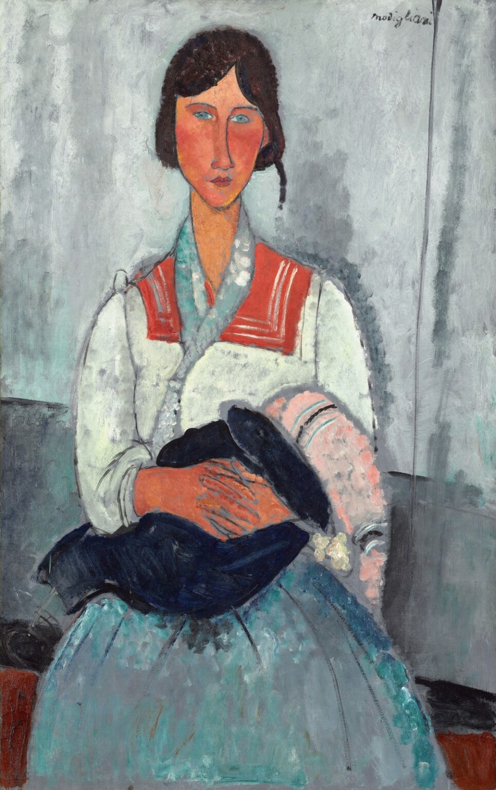 Modigliani Gypsy Woman with a Baby (1919)