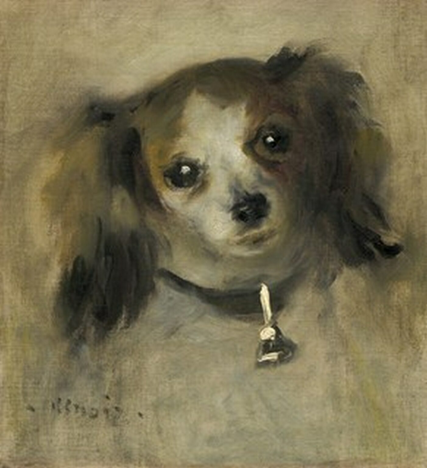 Renoir Head of a Dog (1870)