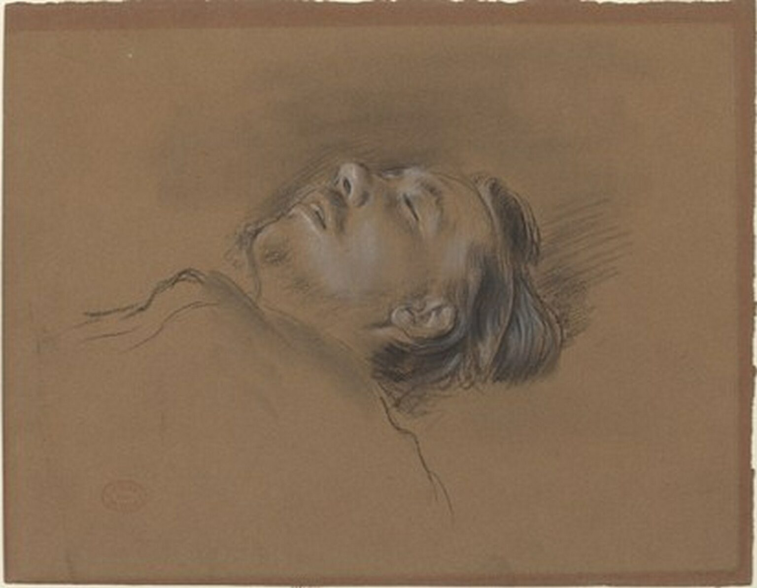 Degas Head of the Fallen Jockey (study for "Scene from the Steeplechase: The Fallen Jockey", c. 1866)
