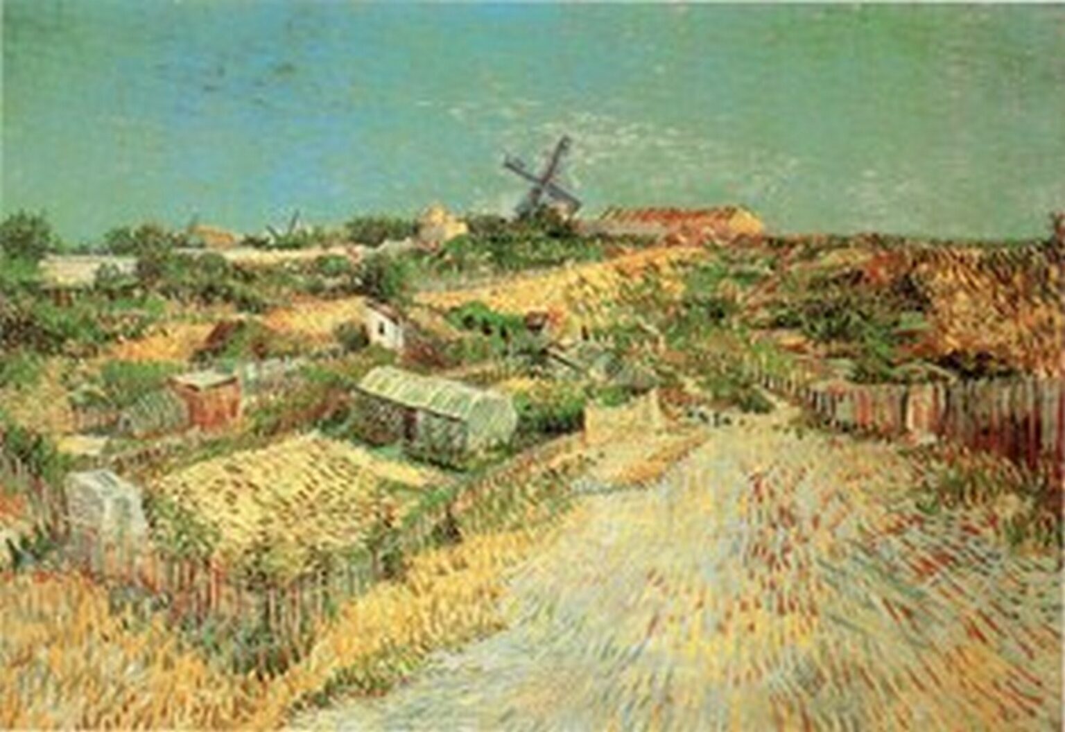 Van Gogh Huertas en Montmartre (La Butte Montmartre, 1887)