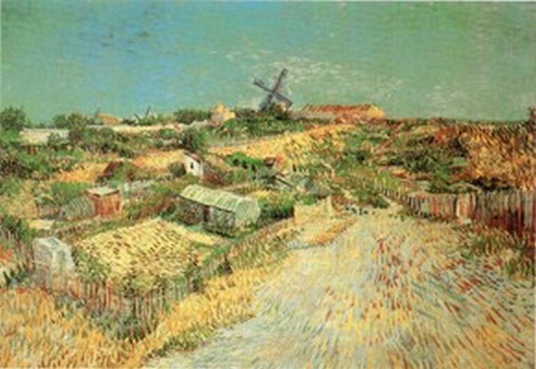 Van Gogh Huertas en Montmartre (La Butte Montmartre, 1887)