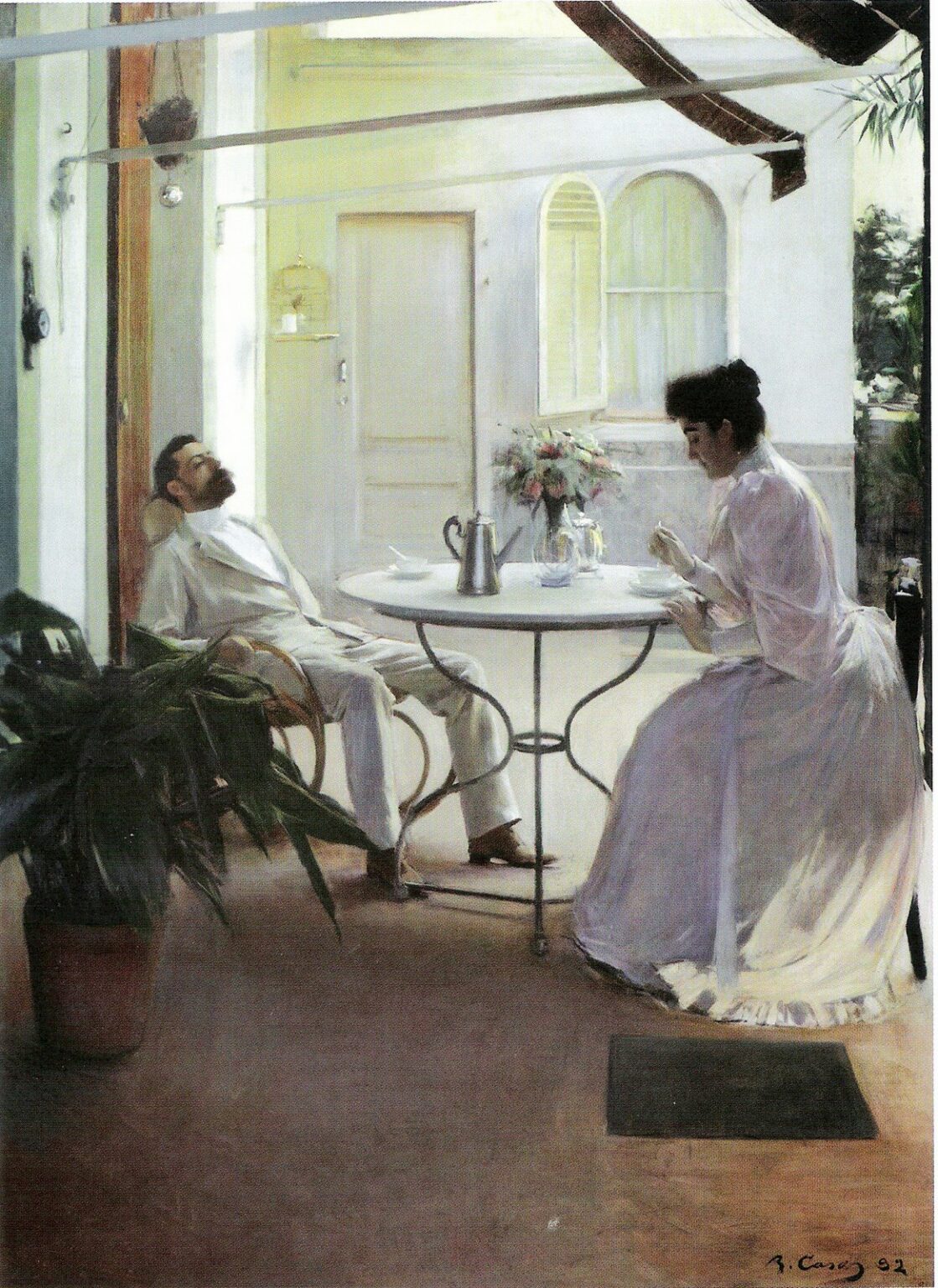 Casas Interior a l'aire lliure (1892)