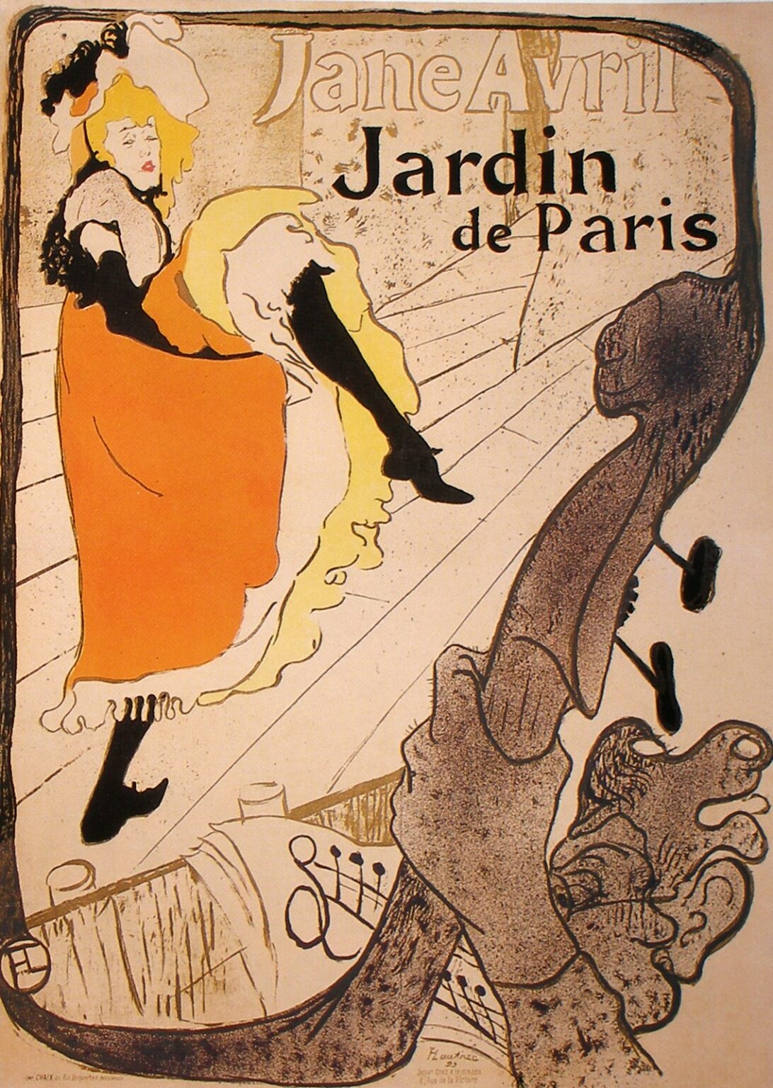 Toulouse-Lautrec Jane Avril dans les Jardins de Paris (1893)