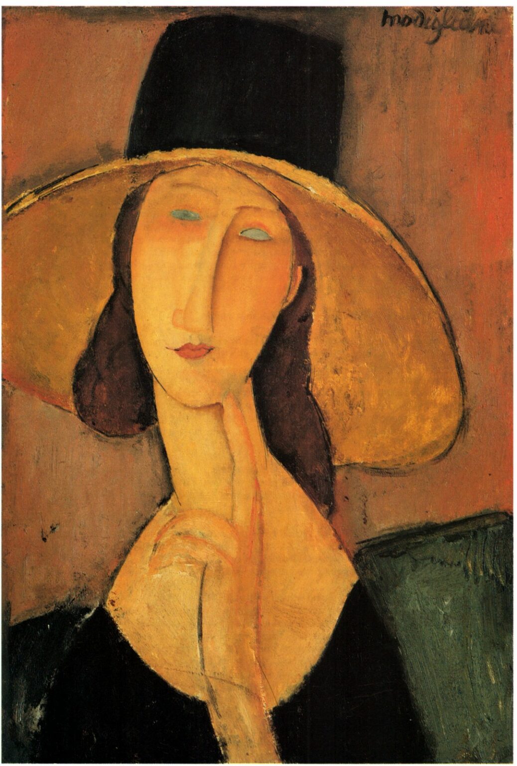 Modigliani Jeanne Hébuterne con grande cappello (1918)