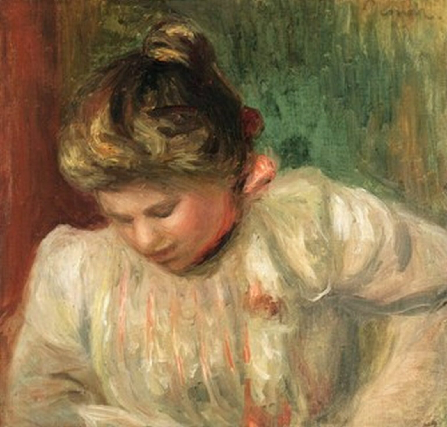 Renoir Jeune fille au buste (1900)