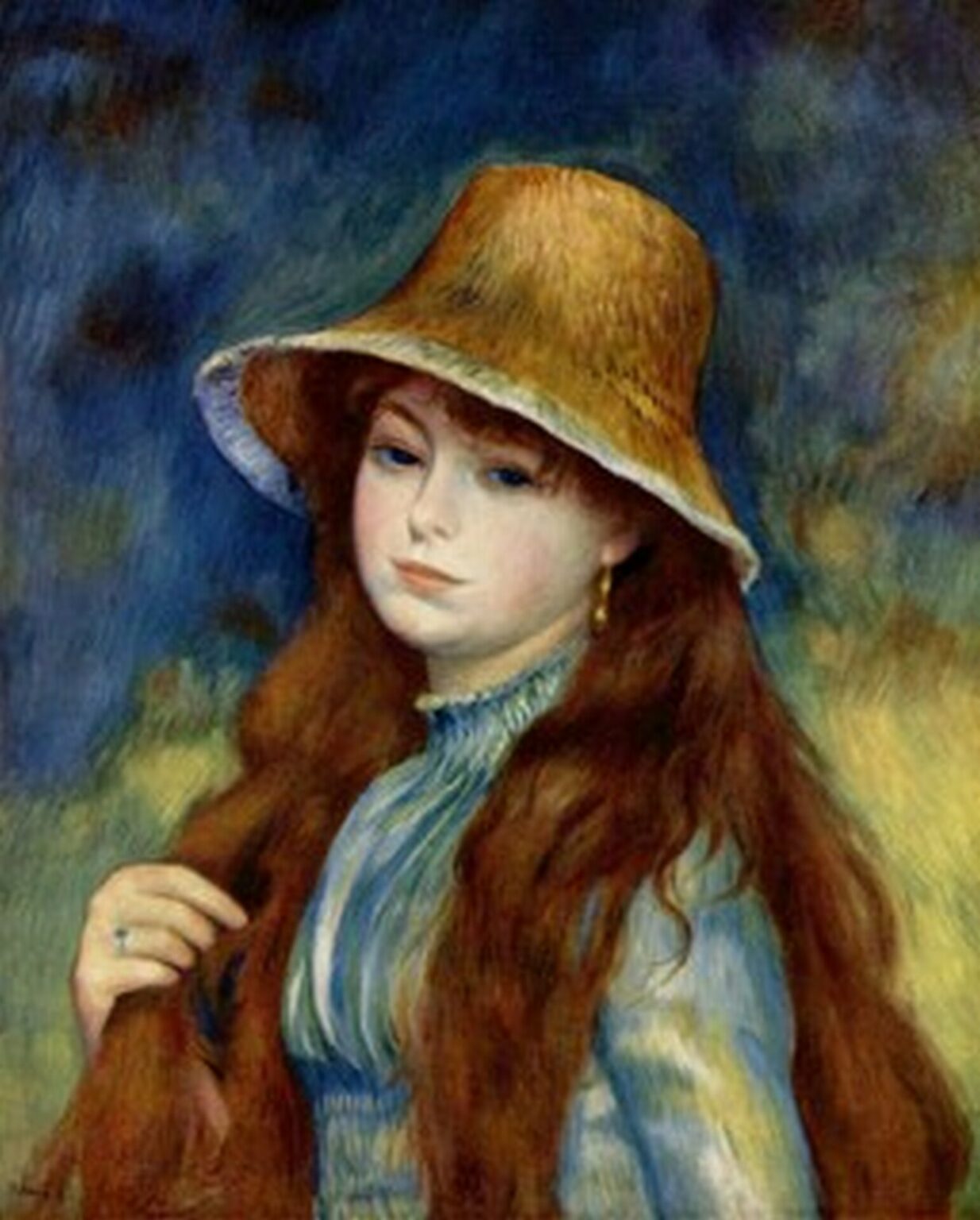 Renoir Jeune fille au chapeau de paille (c. 1884)