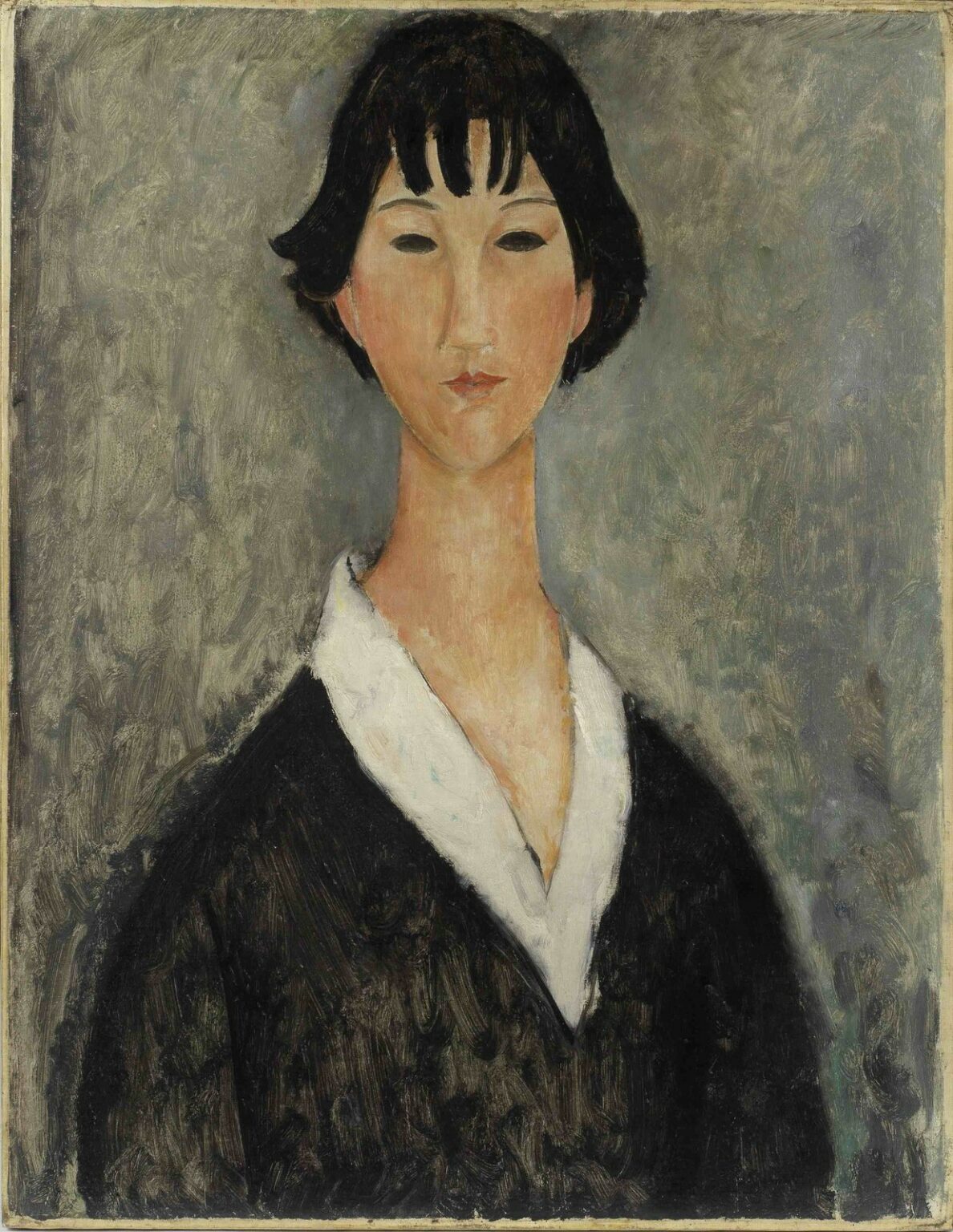 Modigliani Jeune fille aux cheveux noirs