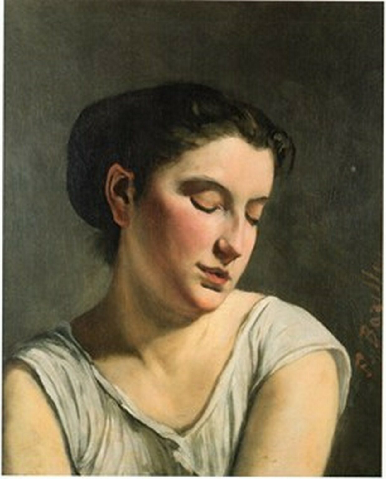 Bazille Jeune flle aux yeux baissés (1868)