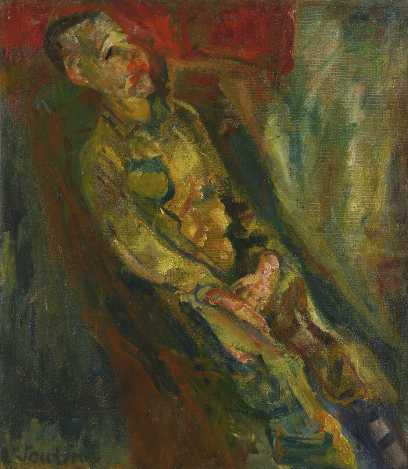 Soutine Jeune homme obliquement étendu (c. 1921-22)
