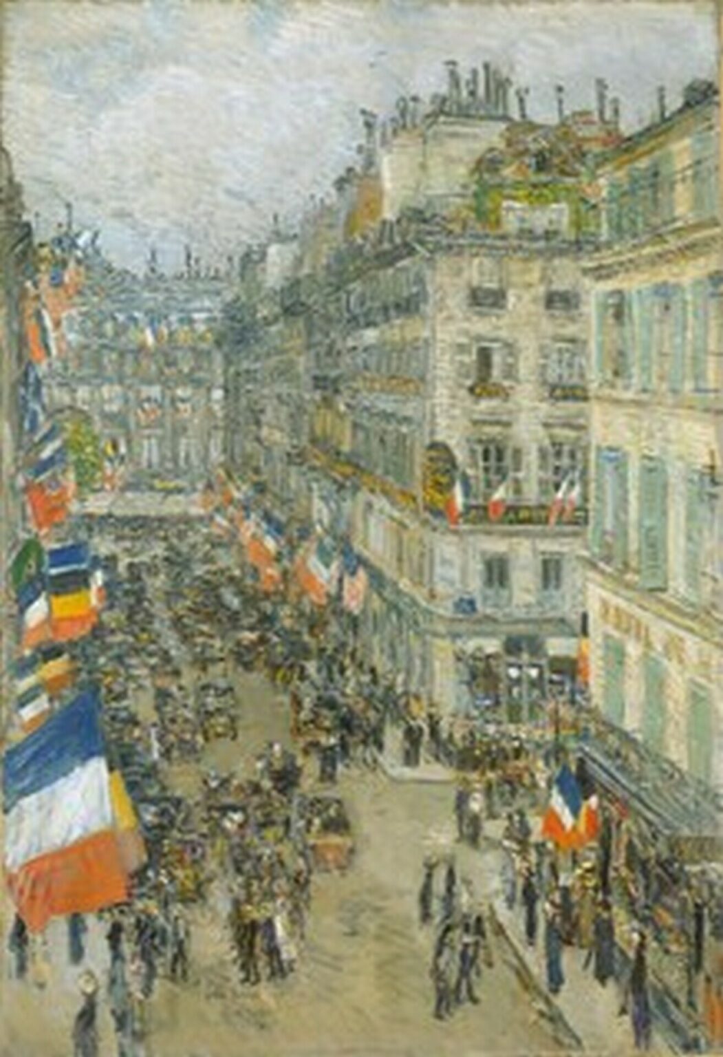 Hassam July Fourteenth, Rue Daunou (1910)