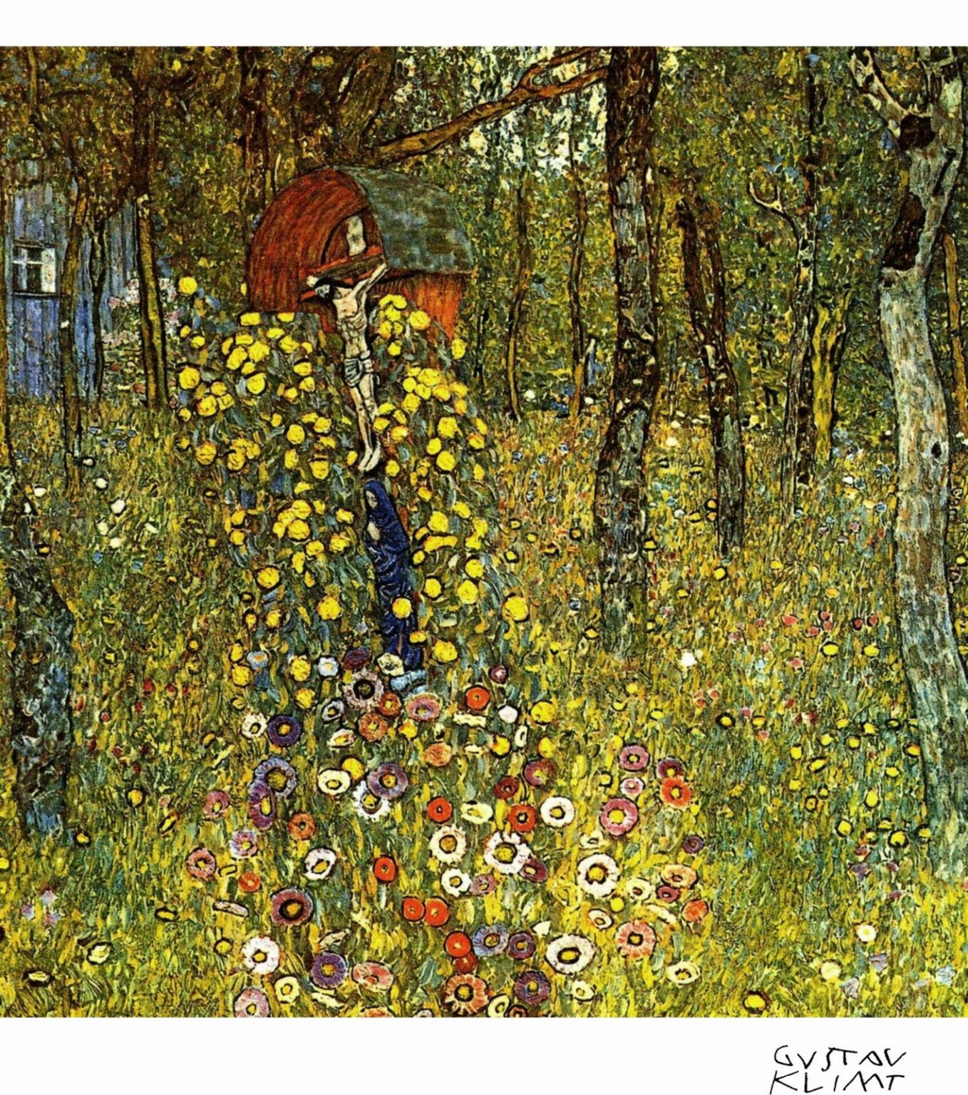 Klimt King garden with crucifix (1911)