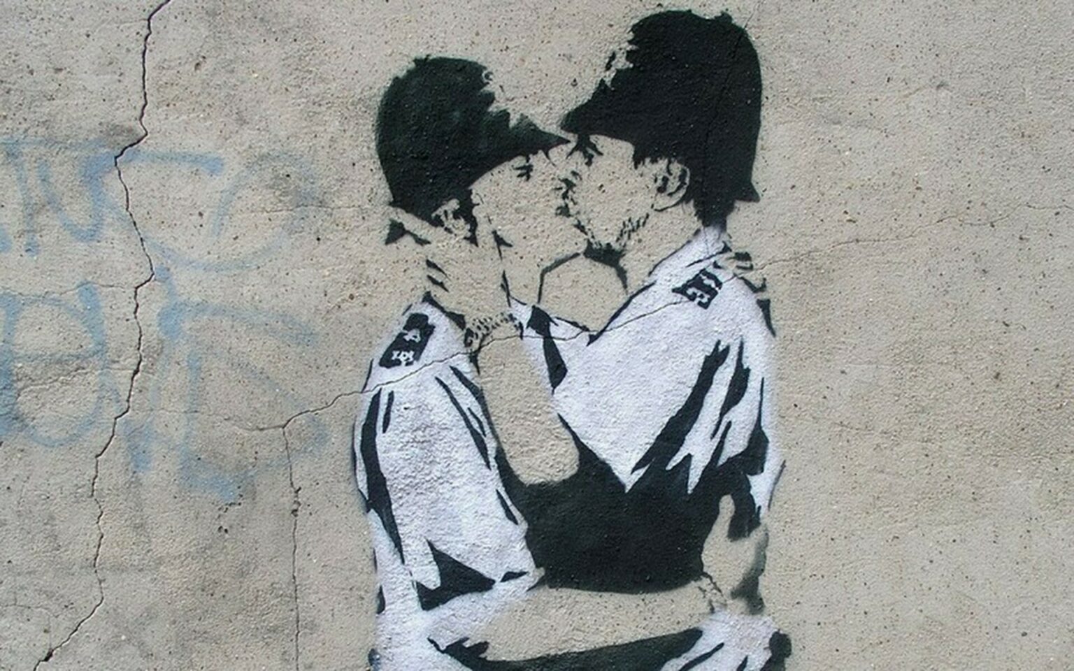 Banksy Kiss Policemen (detail)