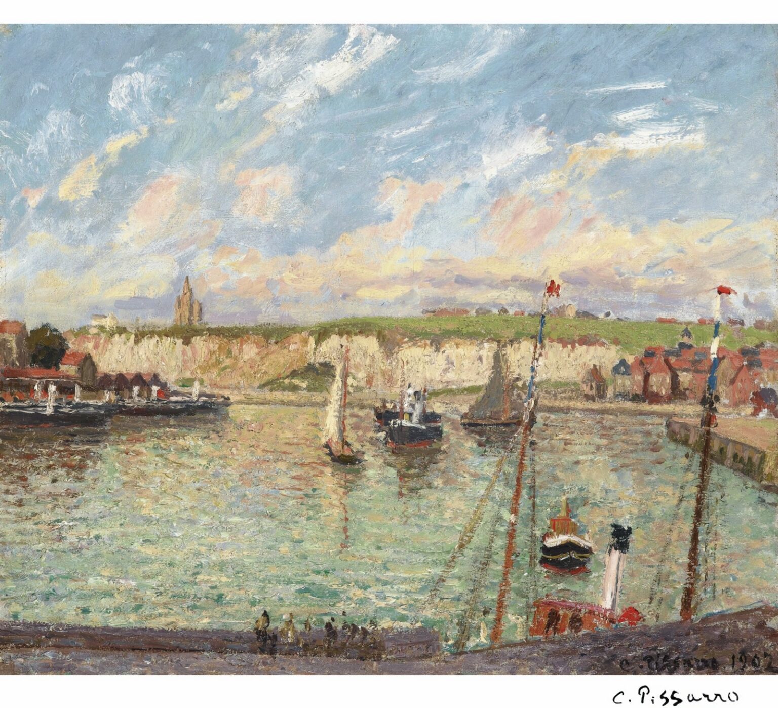 Pissarro L'Avant-port de Dieppe, après-midi, temps lumineux