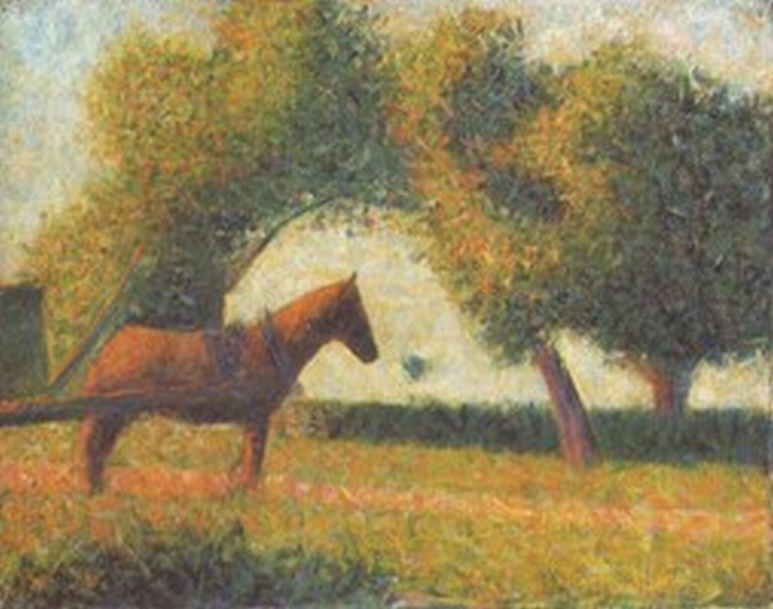 Seurat La Charette attelée