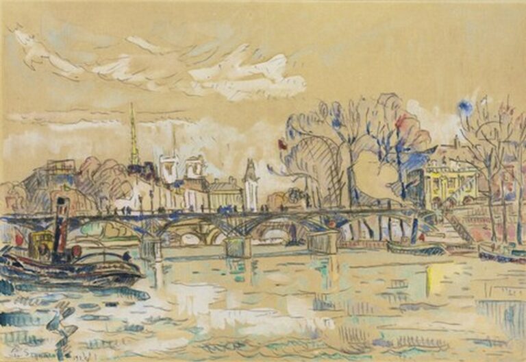 Signac La Seine au Ponts des Arts (1924)