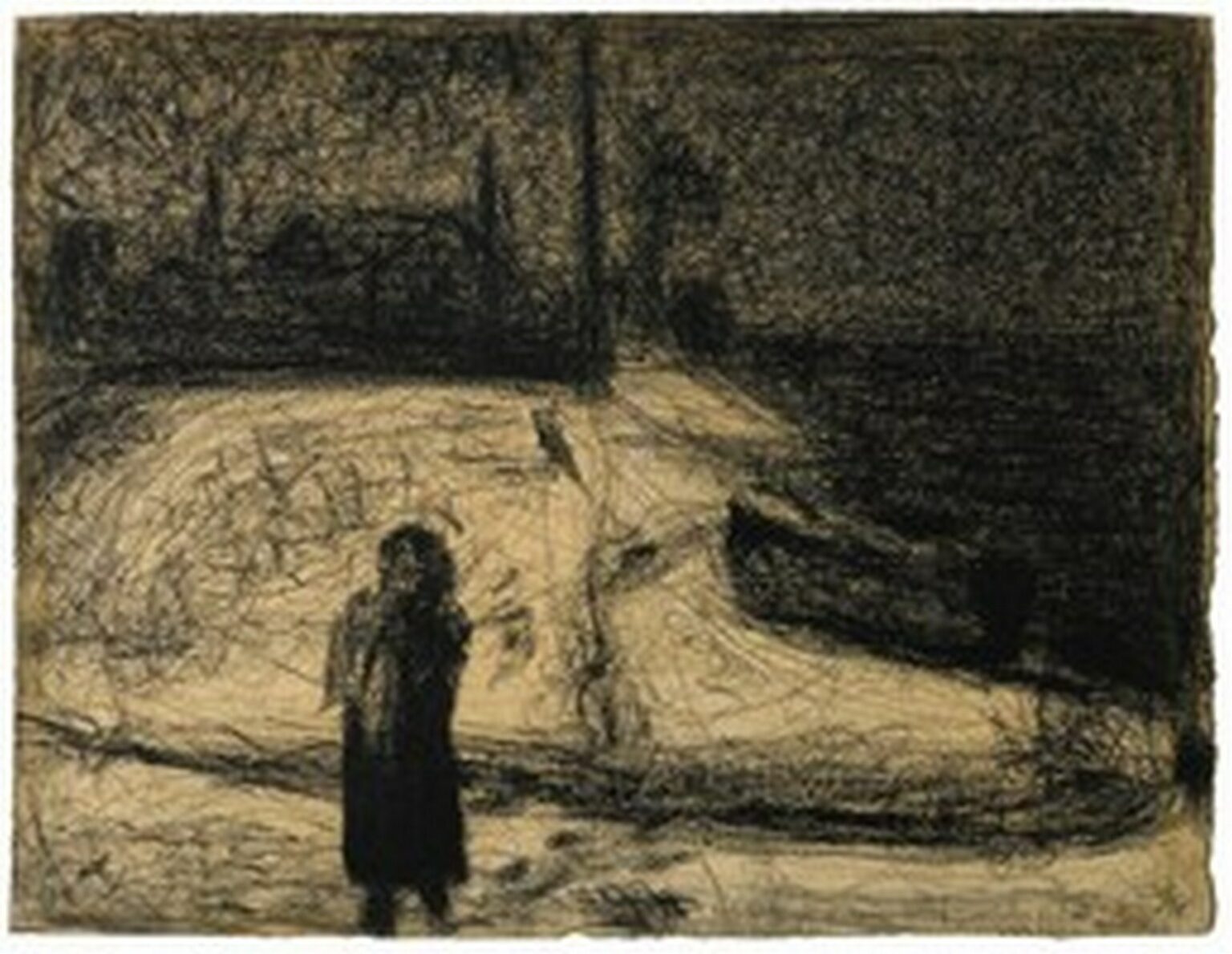 Seurat La Zone (Fillette Dans La Neige, La Gréve)