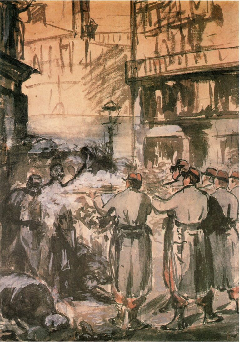 Manet La barricada (1871)