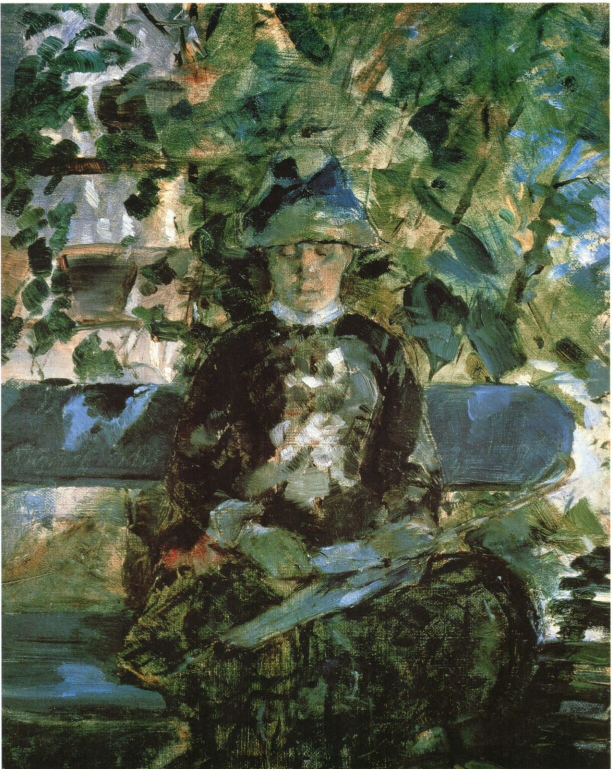 Toulouse-Lautrec La condesa Adéle de Toulouse-Lautrec leyendo en el jardín (1882)