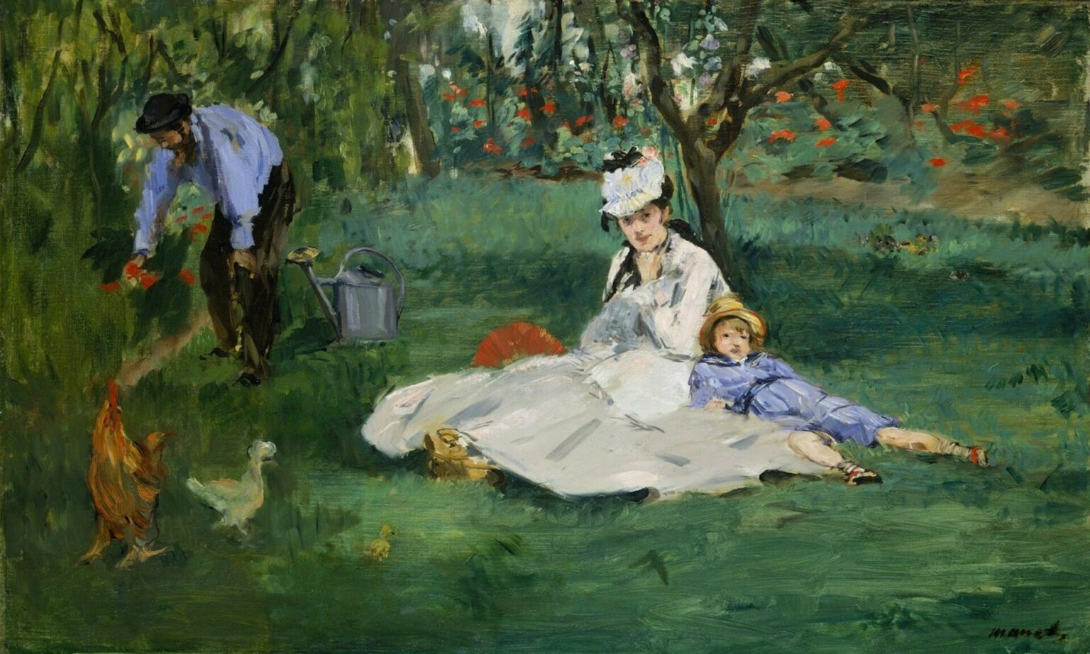 Manet La familia Monet en su jardín de Argenteuil (1874)