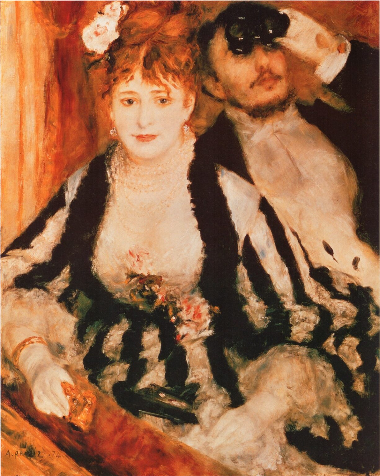 Renoir La loge (1874)
