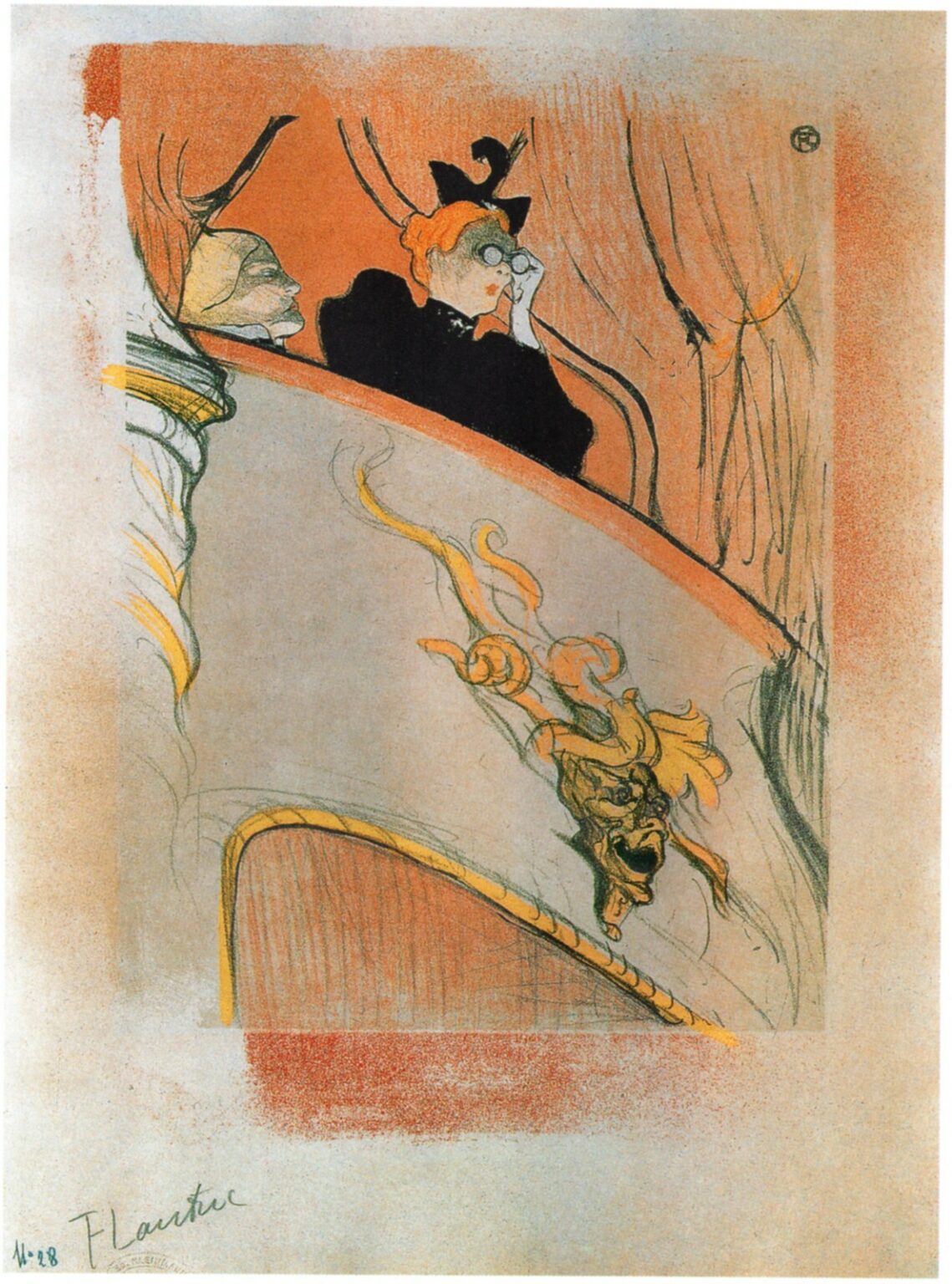 Toulouse-Lautrec La loge au mascaron doré (1893)