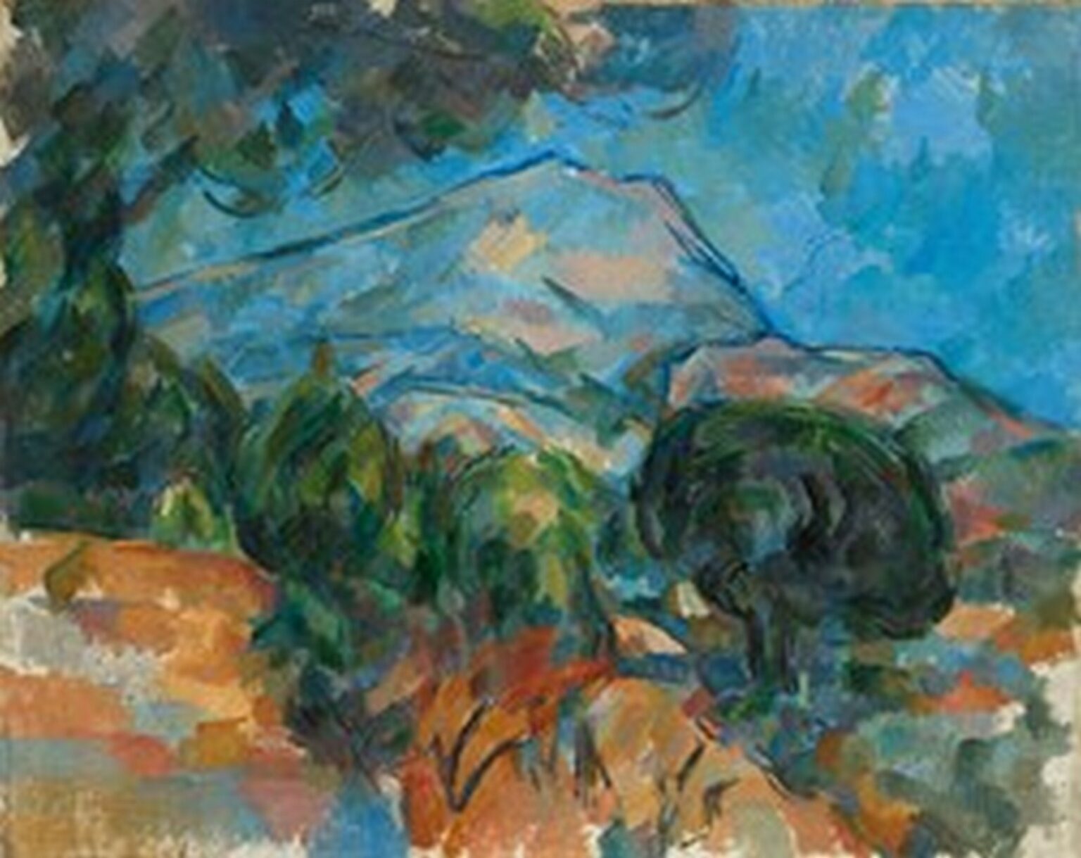 Cézanne La Montaña Sainte-Victoire (c. 1904)